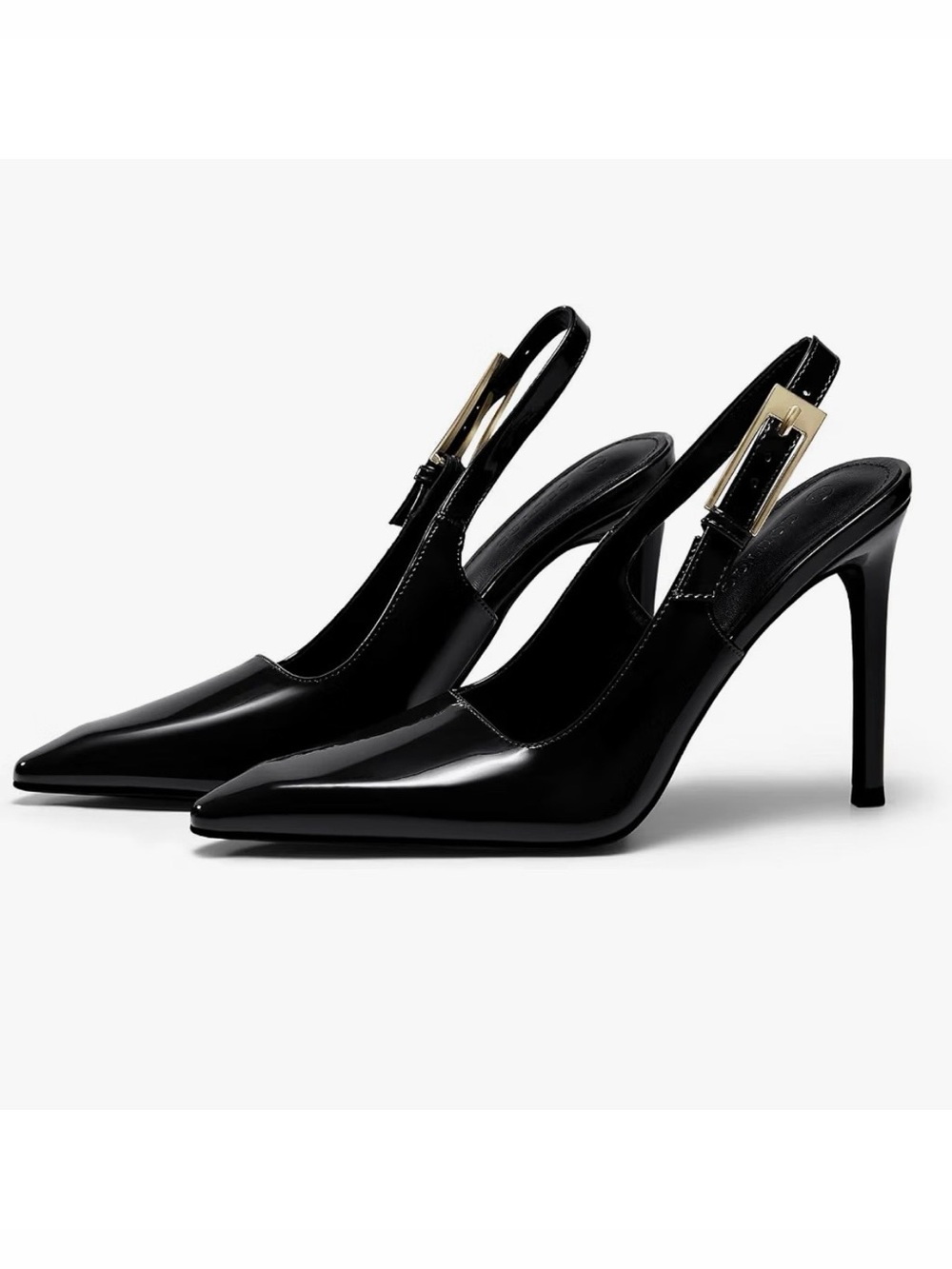 Coutgo Women's Slingback High Heels Pointed Toe Stilettos